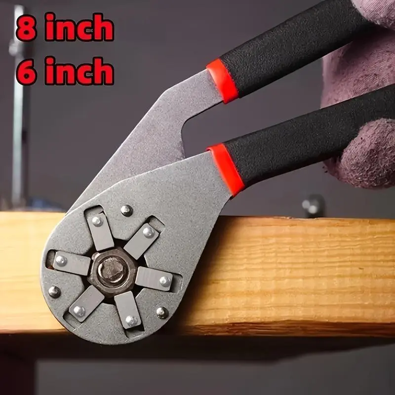 1pc 6"/ 8" External Hex Wrench, Torque Adjustable Wrench, Opening Repair Removal Tool, Magic Wrench, High Torque Wrench, Heavy Duty Wrench, Household Repair Tools For Electrician, Mechanic, Motorcycle, Bicycle