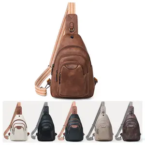 Leresas 10L Crossbody Bags for Women Men, Faux Leather Sling Purse Shoulder Bag, Versatile Crossbody Bag for Travel Essentials Work, Everyday Chest Bags with Adjustable Strap, Great Gift for Birthday Holidays