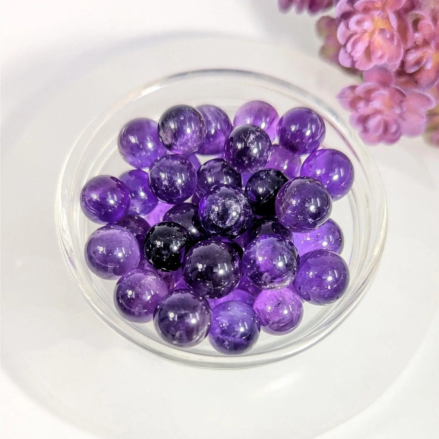 Amethyst Mini Marble .5 inch - Polished Violet Quartz