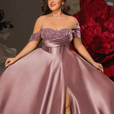 rose gold plus size mother of the bride dresses Long Plus Size Formal Dress Mother of the Bride R&M Richards 3425W – The  Dress Outlet main image 1