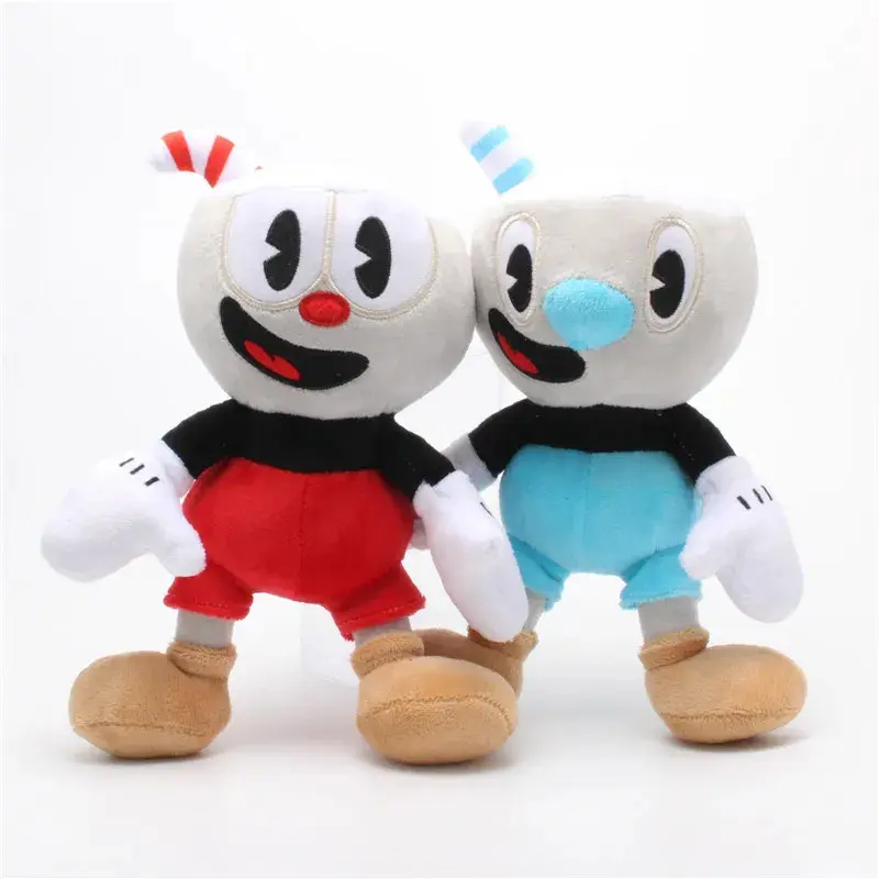 25cm Cuphead Soft Plush Toy - Collectible Stuffed Animals (Mugman, The Devil, Legendary Chalice) - Huggable Cuddly Doll Gift for Kids