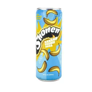 Shonen Soda Banana Cream Soda - 355ml Can | Unique Japanese Inspired Cream Soda Flavor