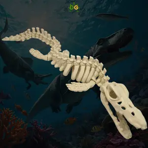 XL Articulated Mosasaurus Skeleton Figurine - 3D Printed Home Decor, Shelf Accessory, Desk Ornament
