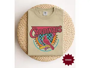 Comfort Colors  Retro Cardinals Baseball Shirt, Baseball Season Tee, Vintage Sports Graphic Shirt, Cardinals Game Day Baseball Outfit
