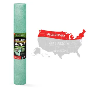 GrowTrax Blue Rye Durable Mix Lawn Grass Seed Roll – Fast Growth, No Wash Away, Self-Repairing