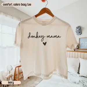 Comfort Colors Donkey Boxy Crop Top Donkey Gifts Donkey Shirt Mule Shirt Pet Donkey Tee Donkey Lover Animal Lover Farm Animal Shirt