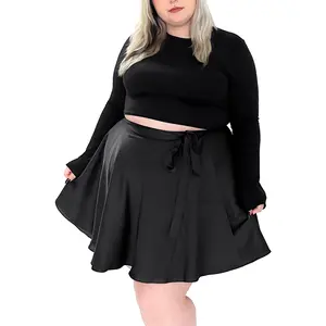 Ballet Wrap Skirt - Black Satin Ballet Wrap Skirt - Black Satin