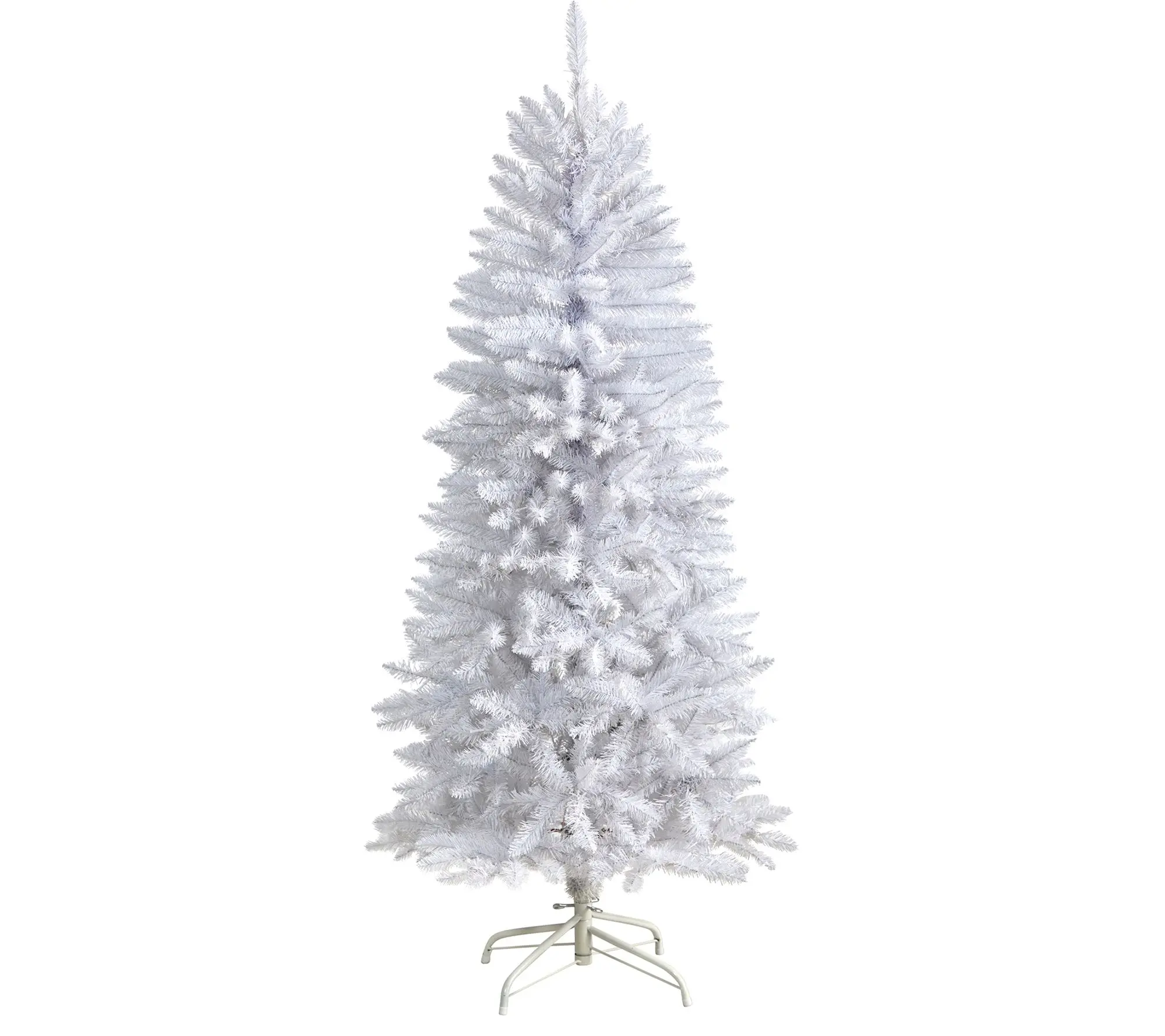 Nearly Natural 5' Slim White Artificial Christmas Tree