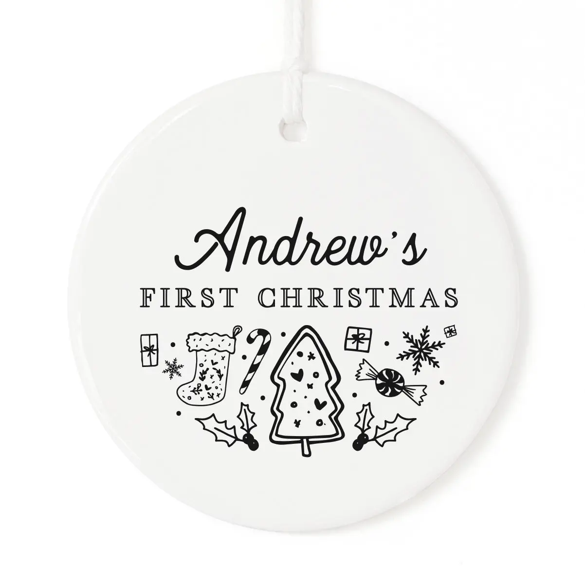 Personalized Name First Christmas Ornament