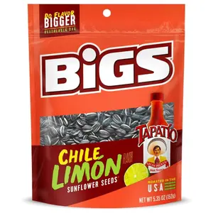 12x Bigs Chile Limon Sunflower Seeds Spicy Flavor Snack - Crunchy Seeds, Healthy Snack, Munchies, Flavorful Treats 5.35oz