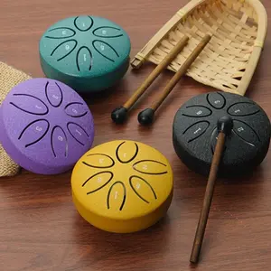 Outdoor Garden Rain Drum Set, 6-Tone Portable Steel Wind Chime, &, Beginner-Specific Drumsticks, Ideal for Daily Practice/gifting, Percussion Instrument