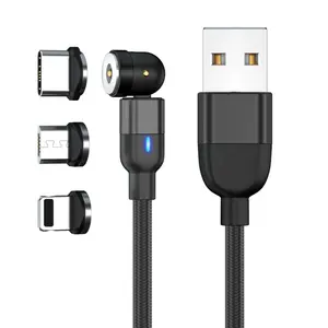 Magnetic Data Cable, 1 Count 3 In 1 Curved Magnetic Charging Cable, Portable Charging Cable For iPhone Android