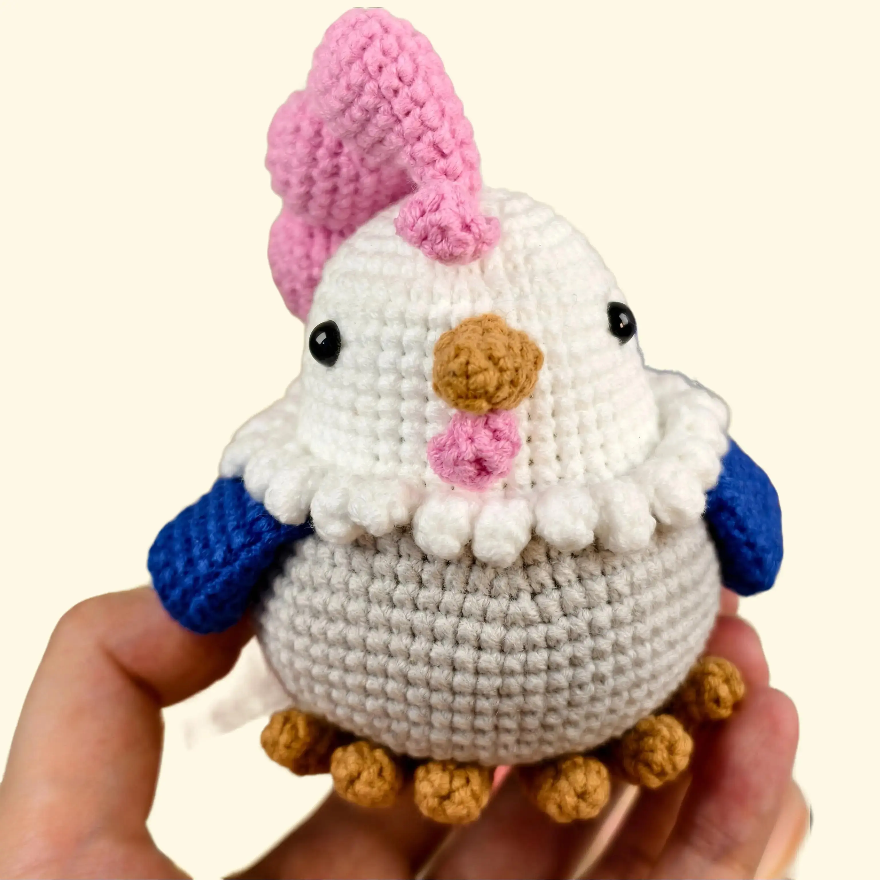 Handmade Amigurumi Crochet Hen Plushie