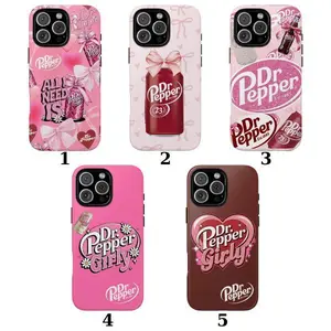 Coquette Dr.Pepper Aesthetic Design Phone Case Collection, Trendy Gift Girly TPU Covers for iPhone Accessories Durable Protective lurvia female beautiful couple