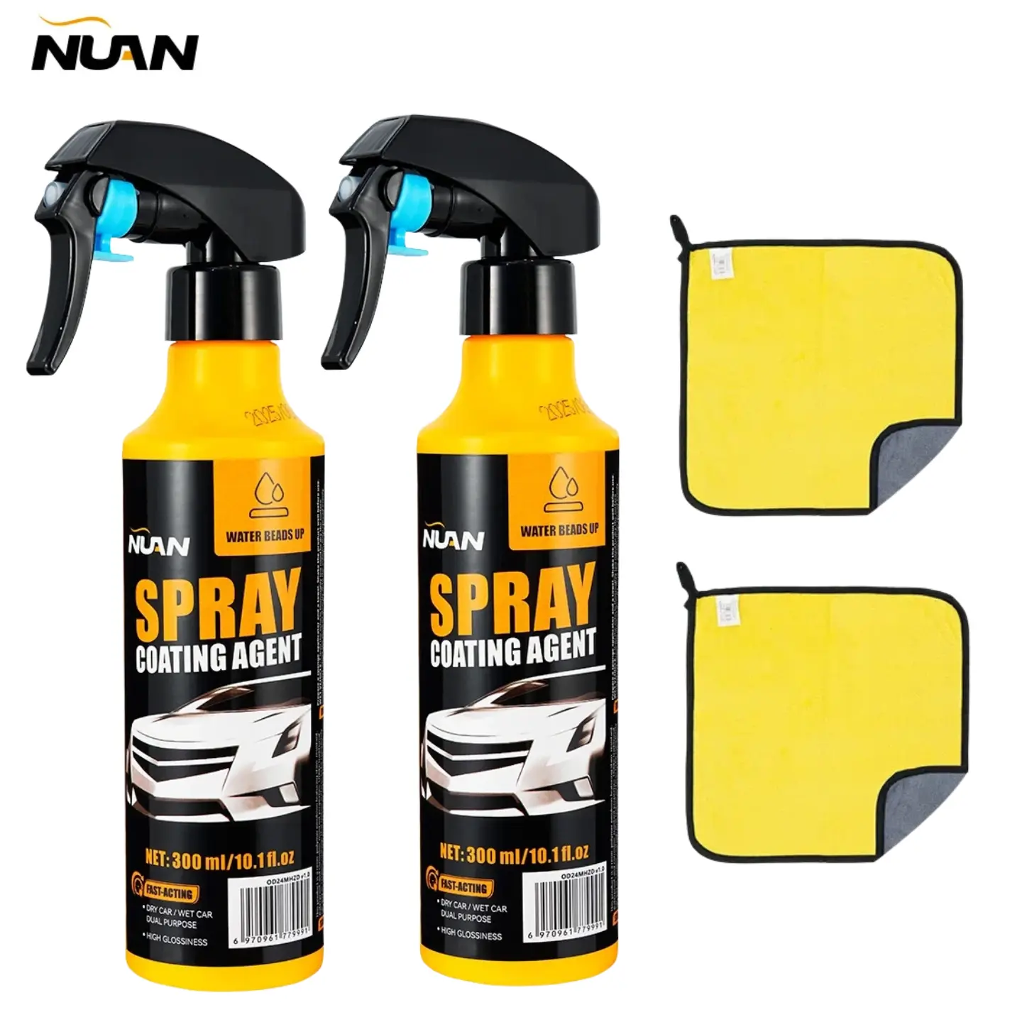 Pack: 2 bottle + 2 cleaning towel