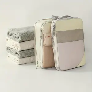 5-Piece Compression Packing Cubes Set for Travel, Lightweight Expandable Storage Bags, Essential Travel Accessories, Also Suitable for Bedding, Travel Organizer Bag