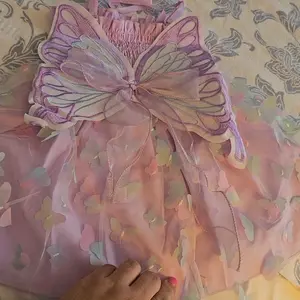 Rainbow Butterfly Dress for Girls 2 to 6 Years Birthday Wedding Party Princess Fairy Dresses 2026 New Summer Easter Dress for Girls Elegant Tulle Sweet Toddler Baby Outfits