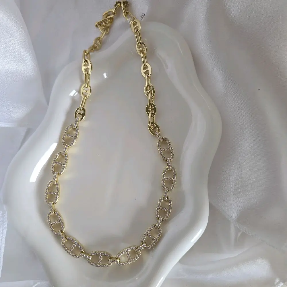 Gold Plated 691 Chain for Women - Simple Gold Plated Necklace Design