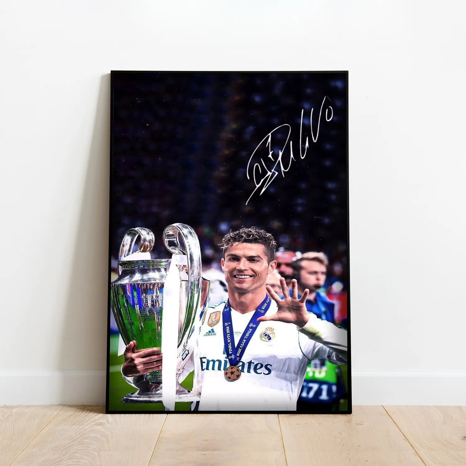 Cristiano Ronaldo  Poster, Soccer Wall Decor, Product without frame