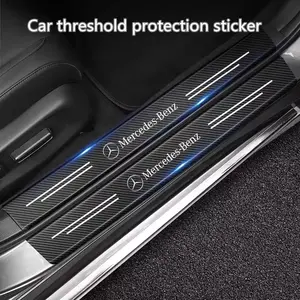 High-Quality Specific Fit Car Door Sill Protector Sticker, Car Threshold Protection Sticker, Waterproof Durable Protection Film for Mercedes-Benz Amg W203 W206 W220 W205 W211 W212