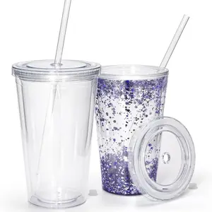 16oz Acrylic Snow Globe Cups for Kids