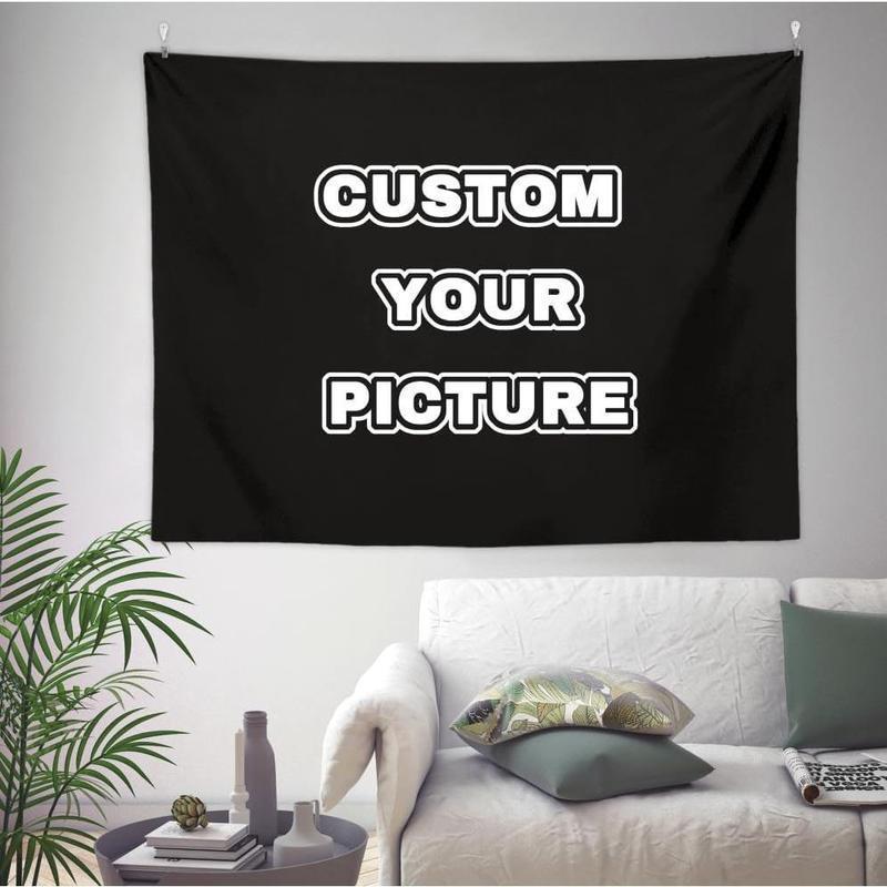 Flair Hub Custom Tapestry Upload Images Banners Personalized Wall Decor Customized Tapestry Flag Poster Banner for Bedroom/Wedding/Birthday Party/Gift Cotton Decorative Decoration Light Linen Print Design Home Goods wall decor Weed-Inspired