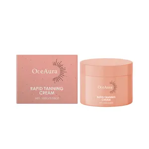 OceAura Rapid Tanning Cream 100g - Deeply Moisturizing Anti-Tanning Body Care with Watermelon Extract for All Skin Types