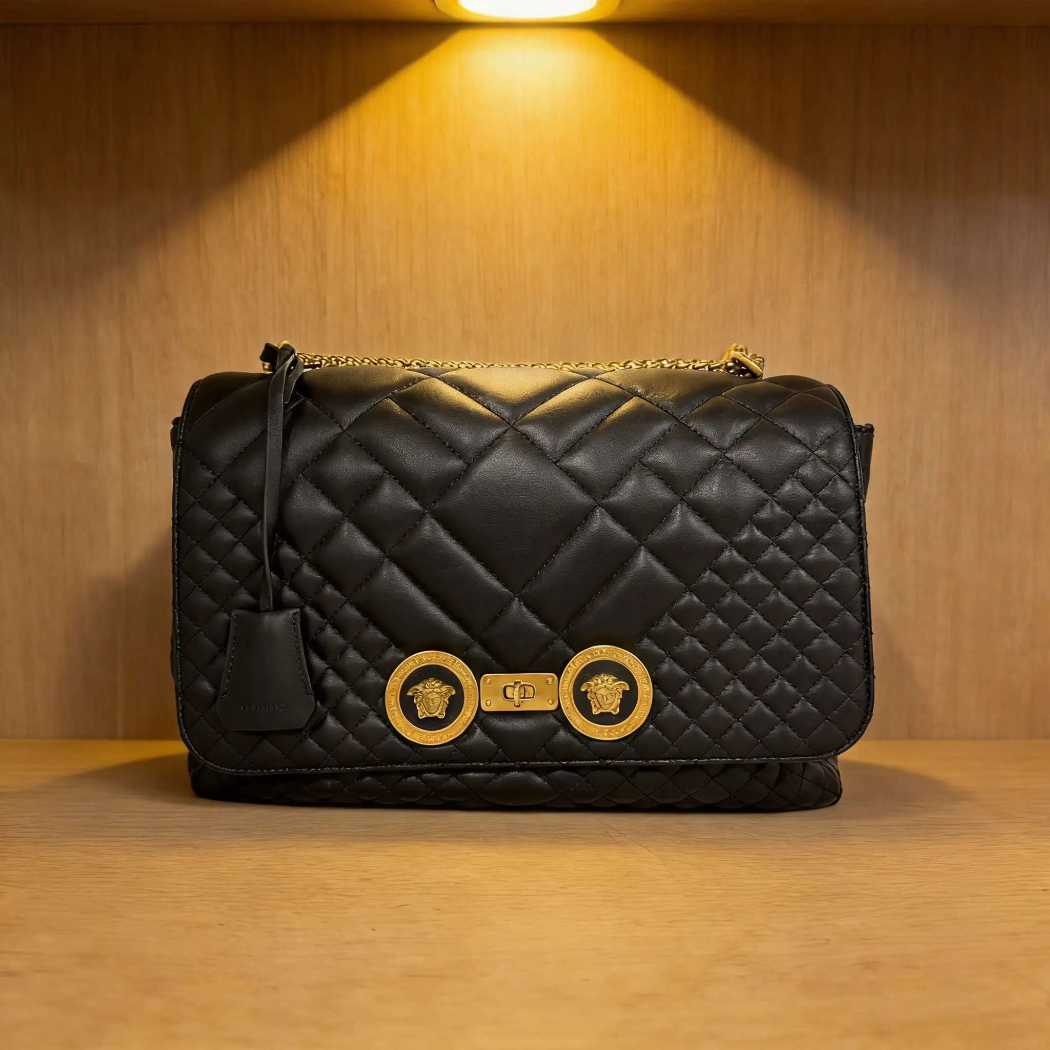 Pre-owned VERSACE Leather Shoulder Bag D0526822318