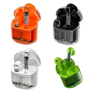 Yx06 V5.3 Tws In Ear Earbuds, Semi Transparent Mini Gaming Headphones, Immersive Hifi Stereo Sound with Enc Noise Reduction and Four Microphones for Game Playing Music Listening and Daily Wireless Use