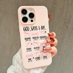 Bow & Letter Pattern Smartphone Cellphone Case, Cute Phone Protective Cover, Phone Accessory Protector Casing Compatible with iPhone 11 12 13 14 15 16 Pro Max