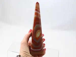 Red Banded Agate Obelisk