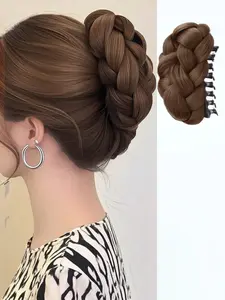 Women's Soft Durable Synthetic Hair Bun Clip, Easy Ponytail & High Bun Hairstyles, Perfect for Special Occasions & Daily Use, Synthetic Clip Hairpiece