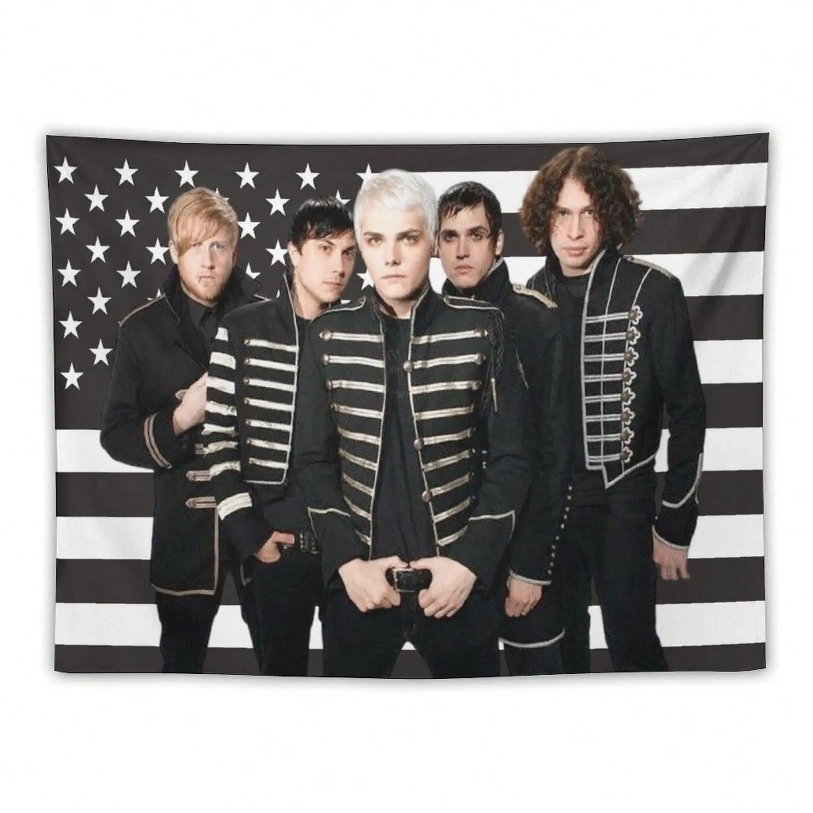 MCR Band Inspired Tapestry Flag Outdoor Decor Advertising Decoration Garage Flags Flaga Barber Shop Decorative Home Objects Hang