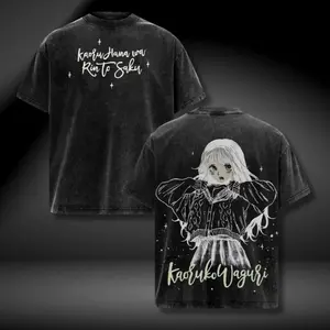 Waguri Kaoruko T-Shirt Kaoru Hana Wa Rin To Saku Graphic Anime Tee Oversized Lightweight Soft Cotton Shirt Anime Streetwear Casual Womenswear Unisex Summer Clothing Gift for Anime Fans