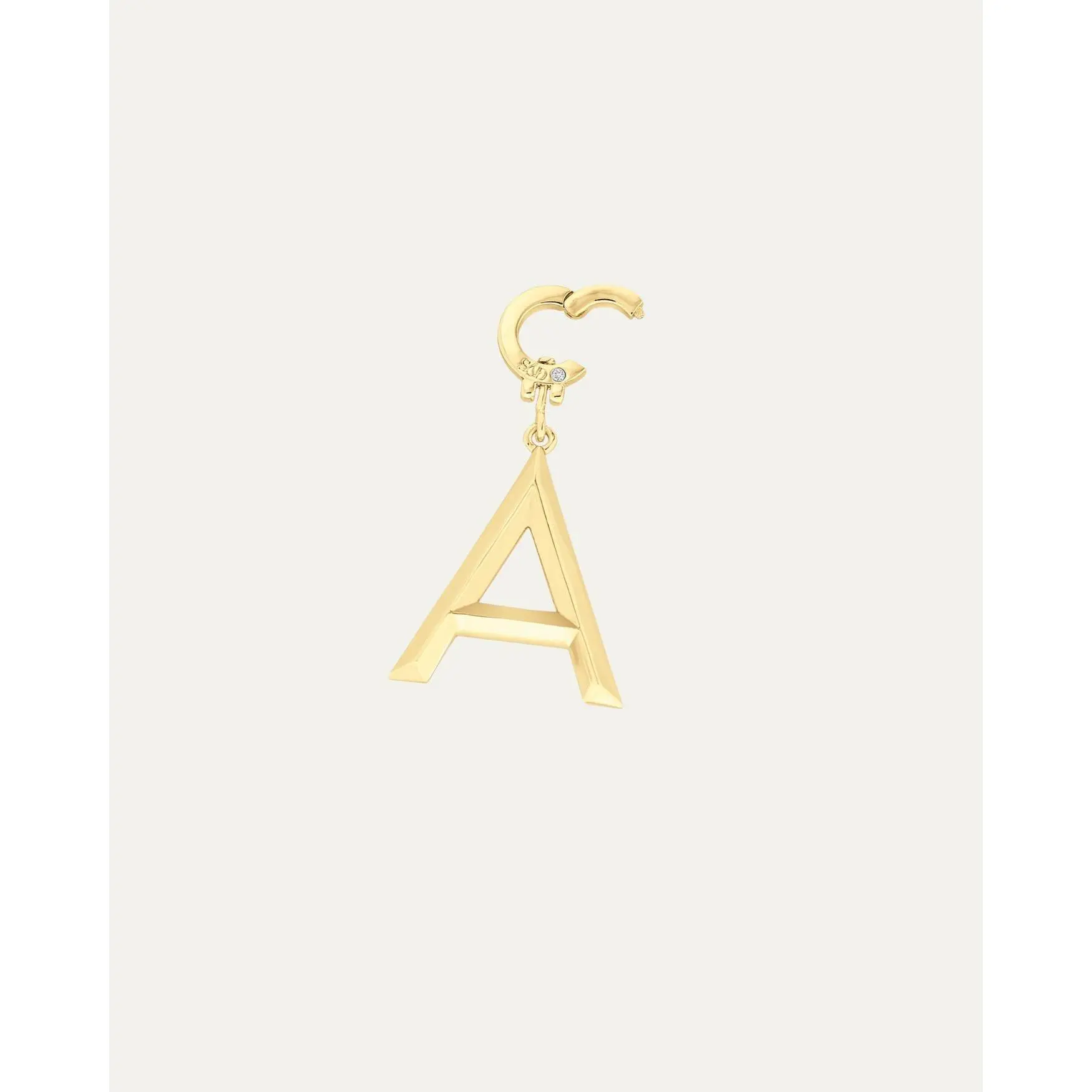 Tatum Clip On Grand Beveled Alphabet Charms