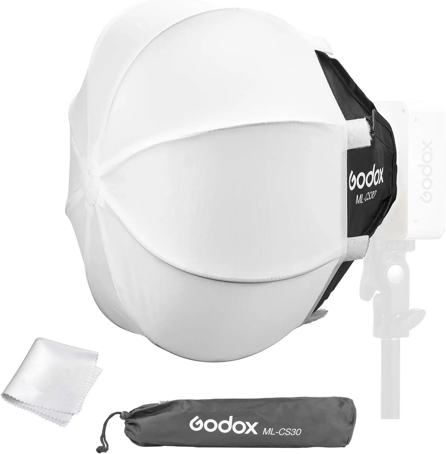 GODOX ML-CS30 Ball Softbox, GODOX ML100R Collapsible Lantern Softbox, 11.8"x11.8"/30x30cm Godox Mount Soft Box for ML100R ML100Bi ML60IIBi ML60Bi ML60 ML30Bi ML30