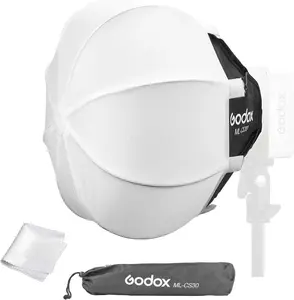 Godox ML100BI Softbox,GODOXML-CS30 Ball Softbox, GODOX ML100R Collapsible Lantern Softbox, 11.8"x11.8"/30x30cm Godox Mount Soft Box for ML100R ML100Bi ML60IIBi ML60Bi ML60 ML30Bi ML30