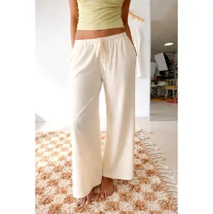Ribbed Super Wide Leg Pants