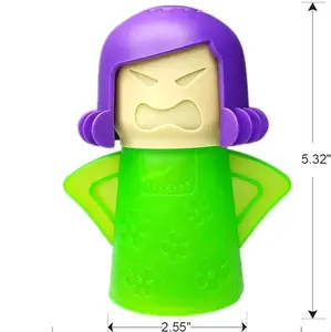 Angry Mama Microwave Oven Steam Cleaner - Just Add Vinegar and Water - Cut Cleaning Time by Half (Green) - Kitchen, Utensils