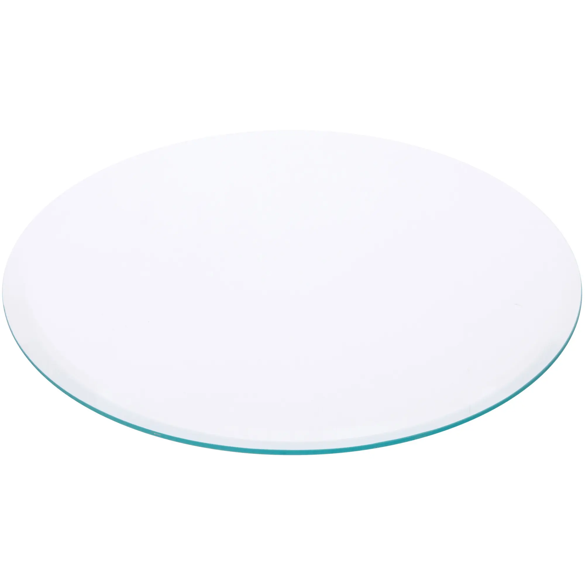Plymor 10" Round, 5mm Thick Beveled Clear Glass Circle
