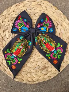 Embroidered Virgen de Guadalupe Bow
