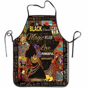 Woman Pattern Apron, 1 Count Durable Woven Fabric Apron, Ideal for Cooking & Dining Decor, with Kitchen Baking Work Apron for Home, Kitchen Cooking Aprons