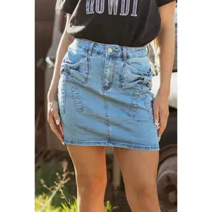 RODEO RIBBON DENIM SKIRT
