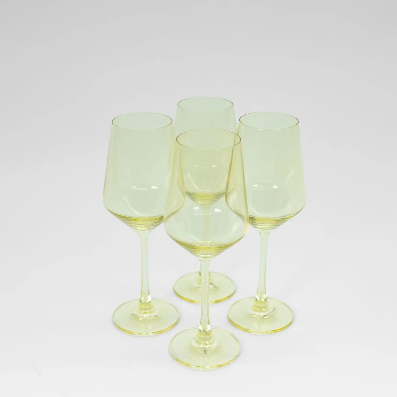 Lemon Drop - Colored Wine Glass