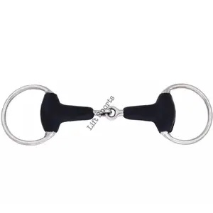 New Horse Rubber Egg Butt Bit Stainless Steel All size Snaffle Jointed