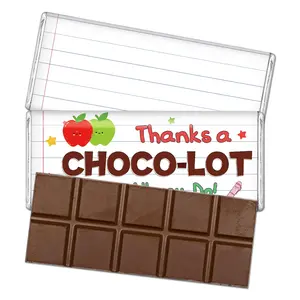 10 Sheets Teacher Appreciation Chocolate Bar Wrapping Paper, Thank You Labels, End-Of-Year Gift Stickers, Student-To-Teacher Chocolate Stickers