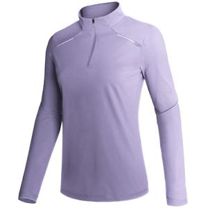 GEMYSE Women's Quarter Zip shirts UPF 50+ Sun Protection Long Sleeve Quick Dry Pullover Workout Hiking Athletic Tops shirts