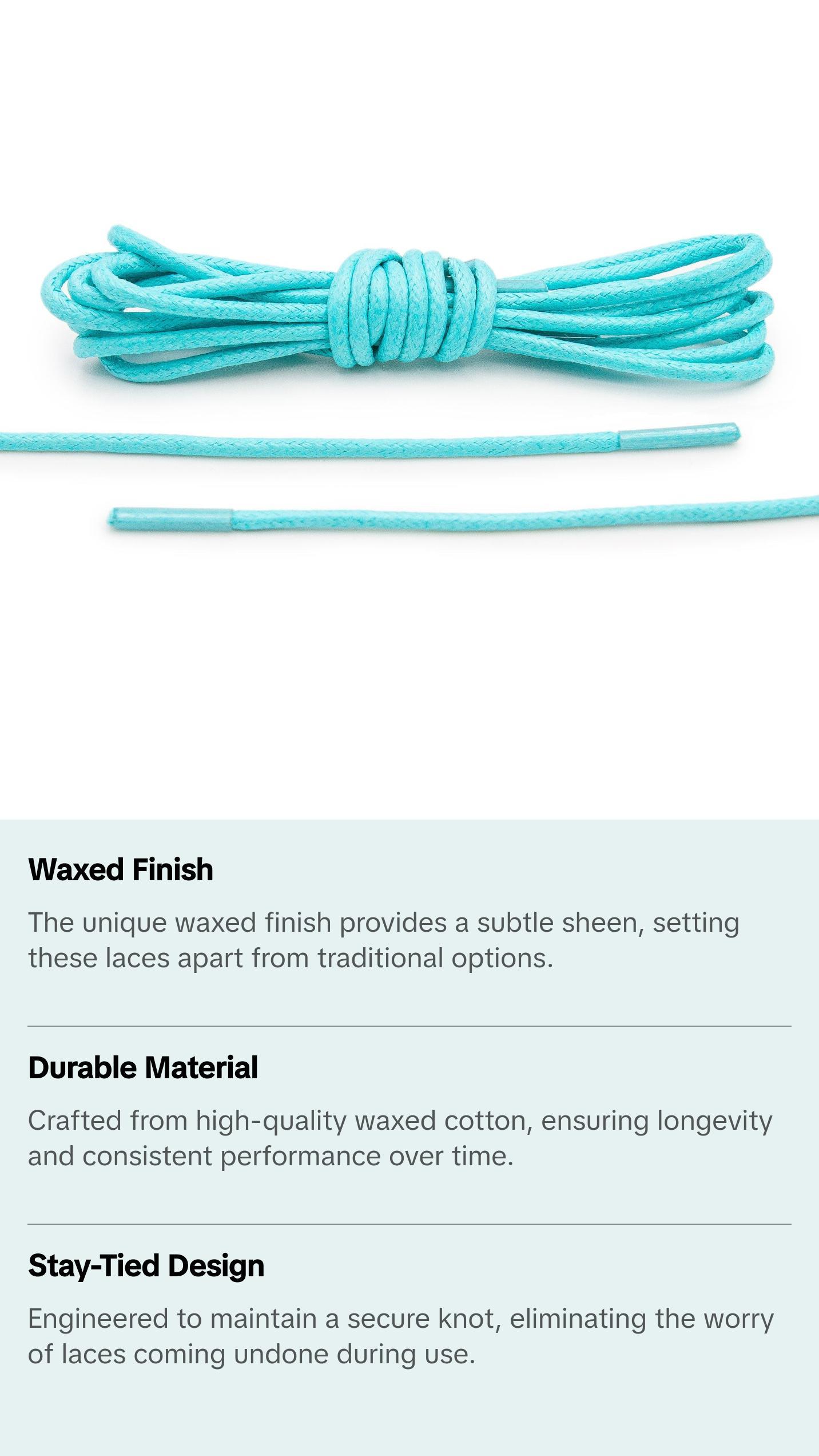 Mint Waxed Dress Shoelaces