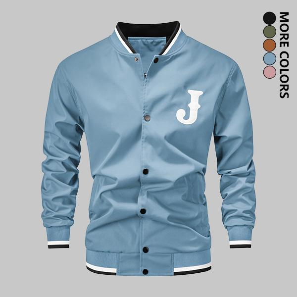Trendy Baseball Jacket - Casual Streetwear, Letter Embroidery, Unisex Button-Up Campus Style Coat jacket men Menswear Stylish western clothing Tops Long Sleeve Elegant Personalized coats men jackets zip men's fall clothing men jacket
