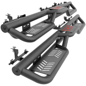 【EYOUHZ】Running Boards Side Steps Compatible with 2022 2023 2024 2025 Ford Maverick Crew Cab, Bolt-on Nerf Bar Step Bars, Heavy-Duty Steel Two Stairs Design
